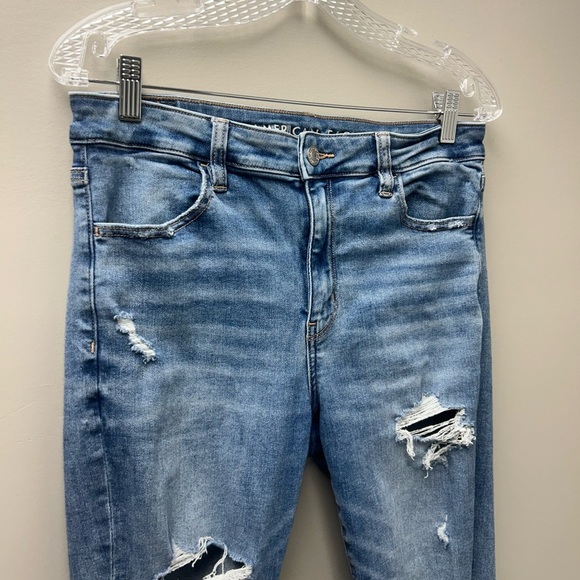 American Eagle High Rise Ripped Jeggings Jeans - Picture 2 of 6